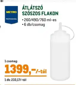 Metro Átlátszó szószos flakon ajánlat