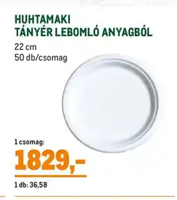 Metro Huhtamaki tányér lebomló anyagból ajánlat
