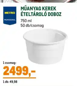 Metro Műanyag kerek ételtároló doboz ajánlat
