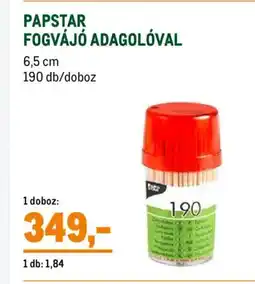 Metro Papstar fogvájó adagolóval ajánlat