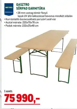 Metro Gasztro sörpad garnitúra ajánlat