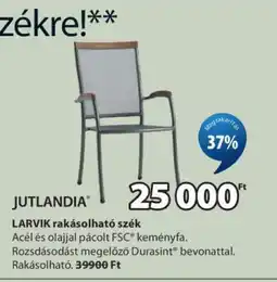 JYSK JUTLANDIA LARVIK rakásolható szék ajánlat