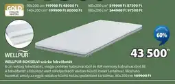 JYSK WELLPUR BOKSELVI szürke fekvőbetét ajánlat