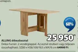 JYSK ALLING étkezőasztal ajánlat