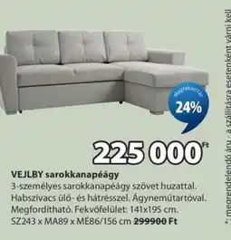 JYSK VEJLBY sarokkanapéágy ajánlat