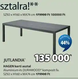 JYSK JUTLANDIA HAGEN kerti asztal ajánlat