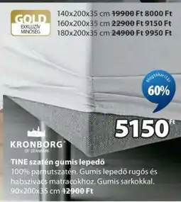JYSK TINE szatén gumis lepedő ajánlat