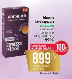 Coop Eduscho kávékapszula Espresso Intenso ajánlat