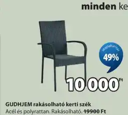 JYSK GUDHJEM rakásolható kerti szék ajánlat