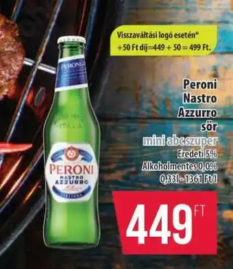 Coop Peroni Nastro Azzurro sör ajánlat