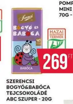 Coop Szerencsi Bogyó&Babóca Tejcsokoládé ABC Szuper ajánlat