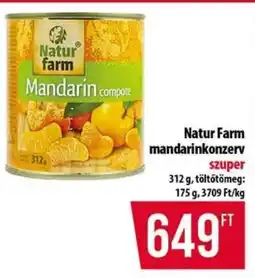 Coop Natur Farm mandarinkonzerv ajánlat