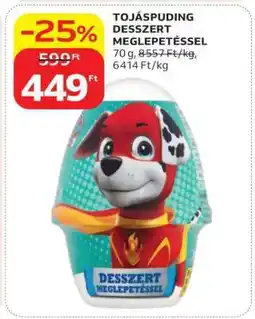 Auchan TOJÁSPUDING DESSZERT MEGLEPETÉSSSEL ajánlat