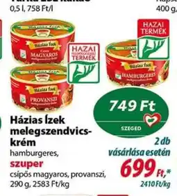 Coop HÁZIAS ÍZEK MELEGSZENDVICS KRÉM ajánlat