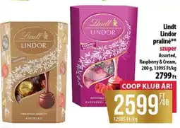 Coop Lindt Lindor praliné ajánlat