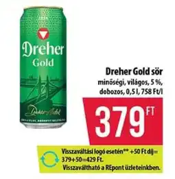 Coop Dreher Gold sör ajánlat