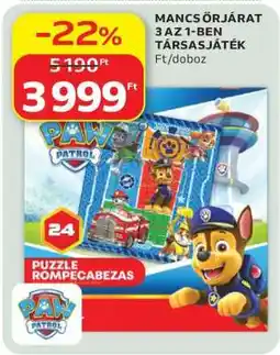 Auchan MANCS ŐRJÁRAT 3 AZ 1-BEN TÁRSASJÁTÉK ajánlat