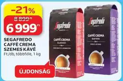 Auchan Segafredo Caffé Crema szemes kávé ajánlat