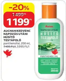 Auchan AUCHAN KEDVENC NAPOZÁS UTÁNI HŰSÍTŐ TESTÁPOLÓ ajánlat