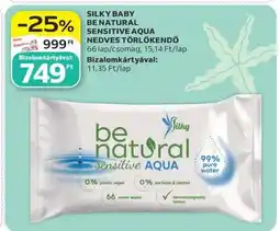 Auchan SILKY BABY BE NATURAL SENSITIVE AQUA NEDVES TÖRLŐKENDŐ ajánlat