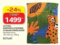 Auchan ACTUEL bársony gyermek strandtörölköző ajánlat