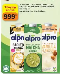 Auchan ALPRO Matcha, Barista UHT ital, Szójaital vagy Protein Szójaital ajánlat