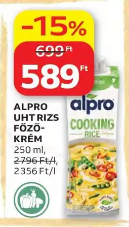 Auchan ALPRO UHT RIZS FŐZŐKRÉM ajánlat