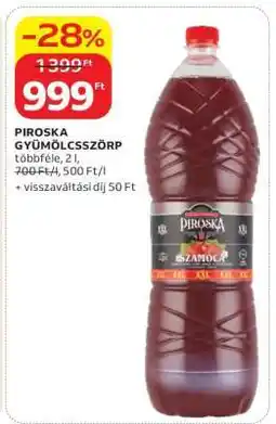 Auchan Piroska Gyümölcsszörp ajánlat