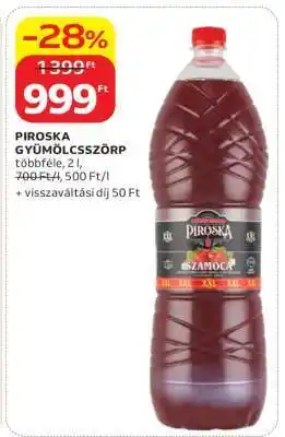 Auchan Piroska Gyümölcsszörp ajánlat