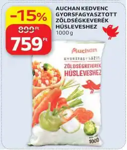 Auchan AUCHAN KEDVENC GYORSFAGYASZTOTT ZÖLDSÉGKEVERÉK HÚSLEVESHEZ ajánlat