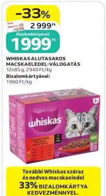 Auchan Whiskas Alutasakos Macskaeledel Válogatás ajánlat
