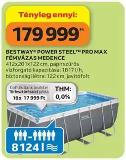 Auchan BESTWAY POWER STEEL PRO MAX FÉMVÁZAS MEDENCE ajánlat