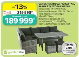 Auchan GARDENSTAR SUZI MŰRATTAN, SAROK ÉTKEZŐGARNITÚRA ajánlat