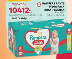 Rossmann PAMPERS PANTS MEGA PACK BUGYIPELENKA ajánlat