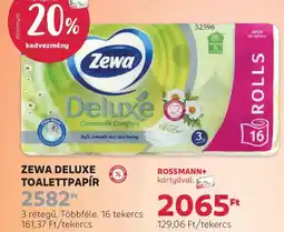 Rossmann Zewa Deluxe toalettpapír ajánlat