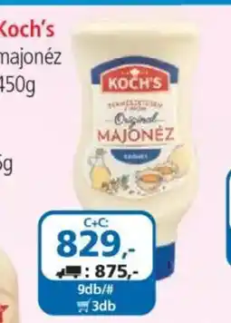 ÁRKLUB Koch's majonéz ajánlat
