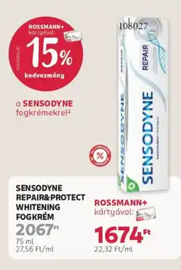 Rossmann Sensodyne Repair&Protect Whitening fogkrém ajánlat