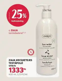 Rossmann Ziaja kecsketejes testápoló ajánlat