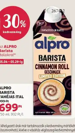Rossmann Alpro Barista fahéjas ital ajánlat