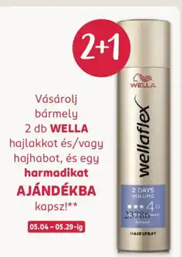 Rossmann Wella hajlakk vagy hajhab ajánlat