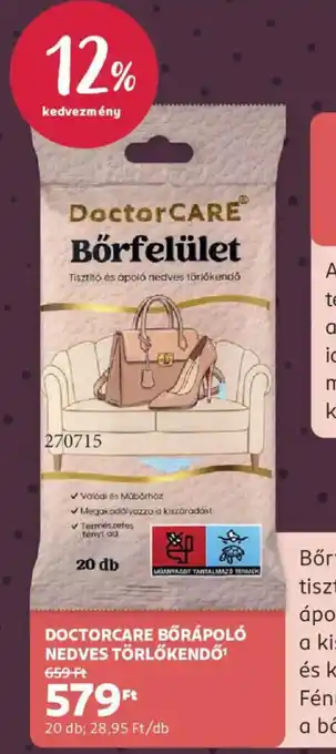 Rossmann Doctorcare bőrápoló nedves törlőkendő ajánlat