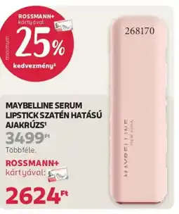 Rossmann Maybelline Serum Lipstick szatén hatású ajakrúzs ajánlat