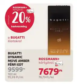 Rossmann Bugatti Dynamic Move Amber férfi edt ajánlat