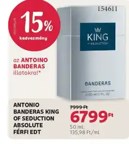 Rossmann Antonio Banderas King of Seduction Absolute férfi edt ajánlat