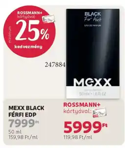 Rossmann Mexx Black férfi edp ajánlat