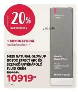 Rossmann Medi Natural Glowup Botox Effect fluid krém ajánlat