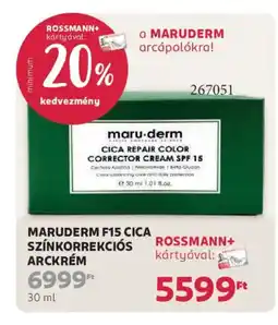 Rossmann Maruderm F15 Cica színkorrekciós arckrém ajánlat