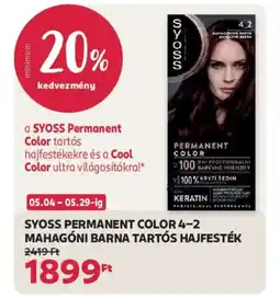 Rossmann Syoss Permanent Color tartós hajfesték ajánlat