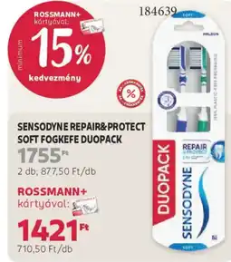 Rossmann Sensodyne Repair&Protect soft fogkefe duopack ajánlat