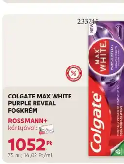 Rossmann Colgate Max White Purple Reveal fogkrém ajánlat